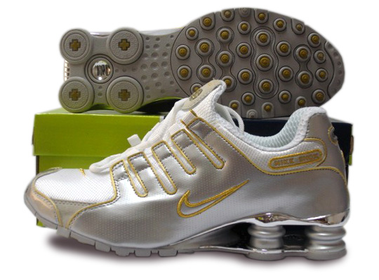 Mens Nike Shox Nz Premium Shoes Silver Yellow